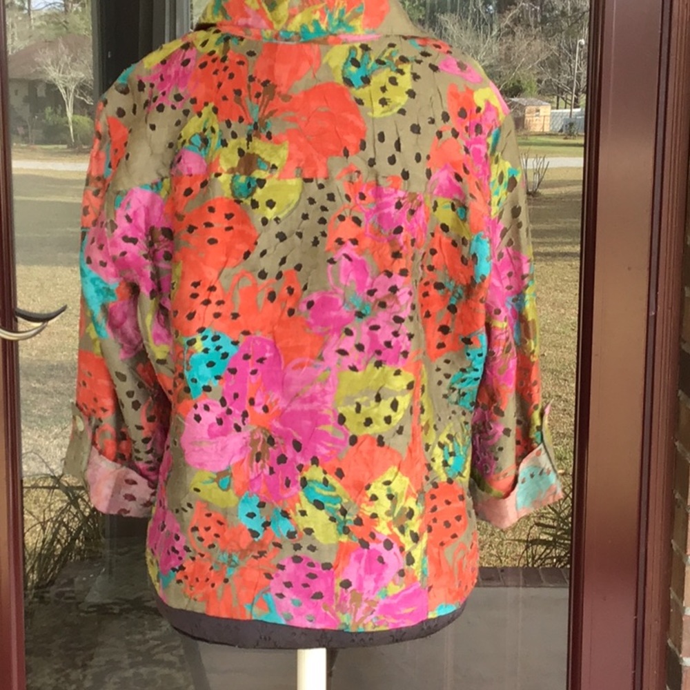 Ruby Rd. Multicolor 3/4 Sleeve Jacket, Size 18 - image 3